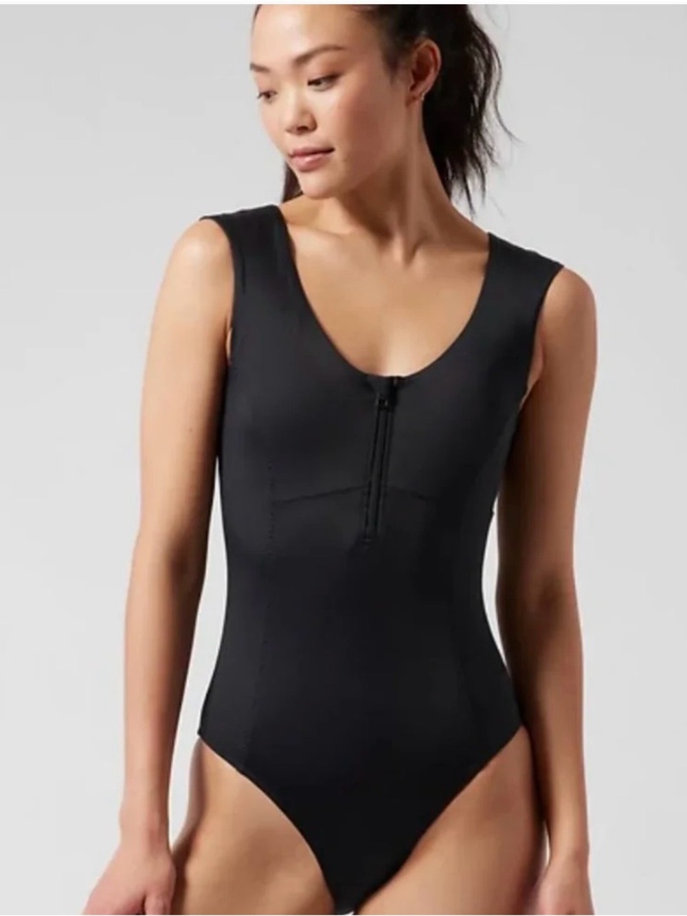 NWT Athleta deep sea one piece swimsuit black size M
